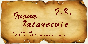 Ivona Katančević vizit kartica